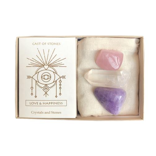Cast of Stones Love and Happiness Crystal Set