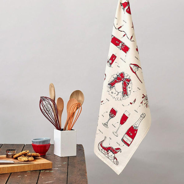Santa's Sleigh Tea Towel